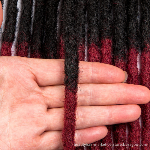 BLT 4-24inch dreadlock hair extensions dread loc extension human hair handmade dread lock hair extension multiple colors